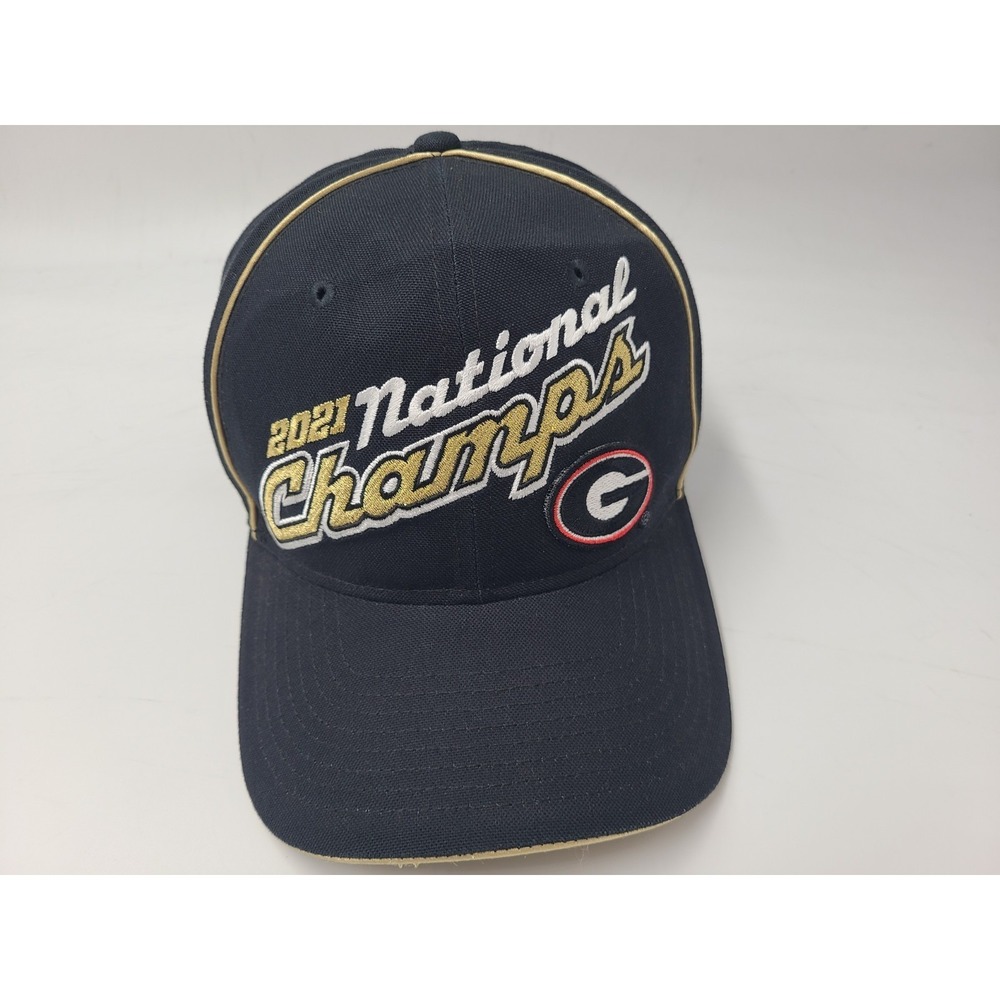 Georgia Bulldogs 2021 National Champs Nike Snapback Hat Cap NCAA Champions Black